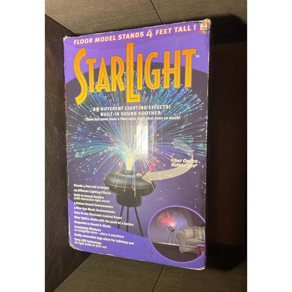 NEW Open Box StarLight Fiber Optic Floor Lamp 48" Tall & 29 Different Effects